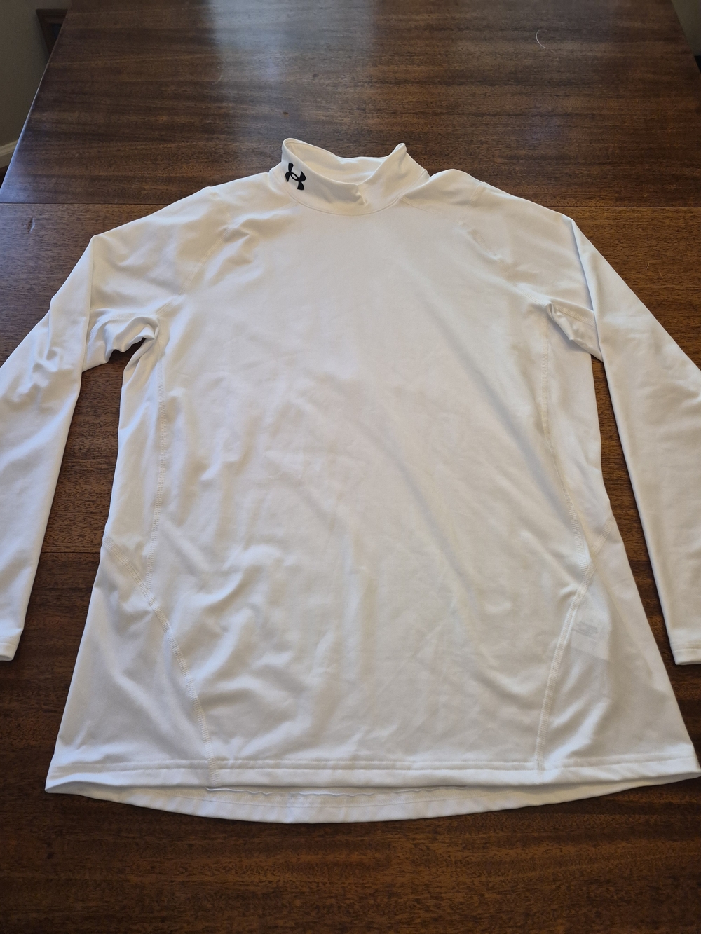 Under Armour Men’s White Long Sleeve Mock Neck Shirt Size XL